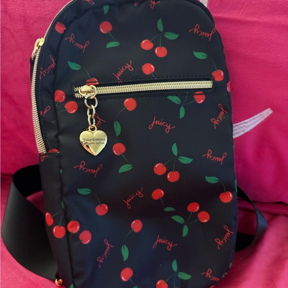 Juicy Couture Black Cherry Print Backpack